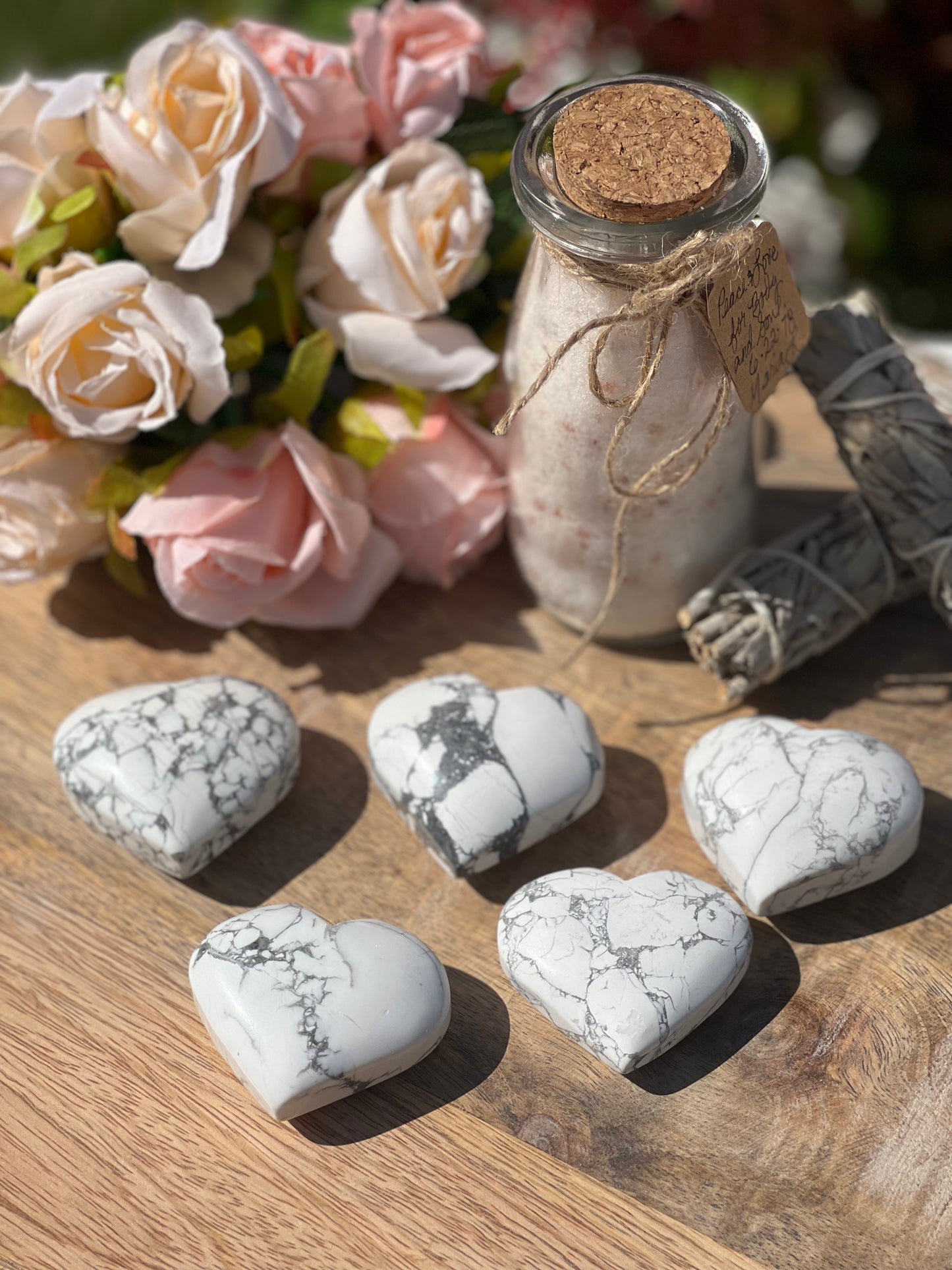 Howlite heart