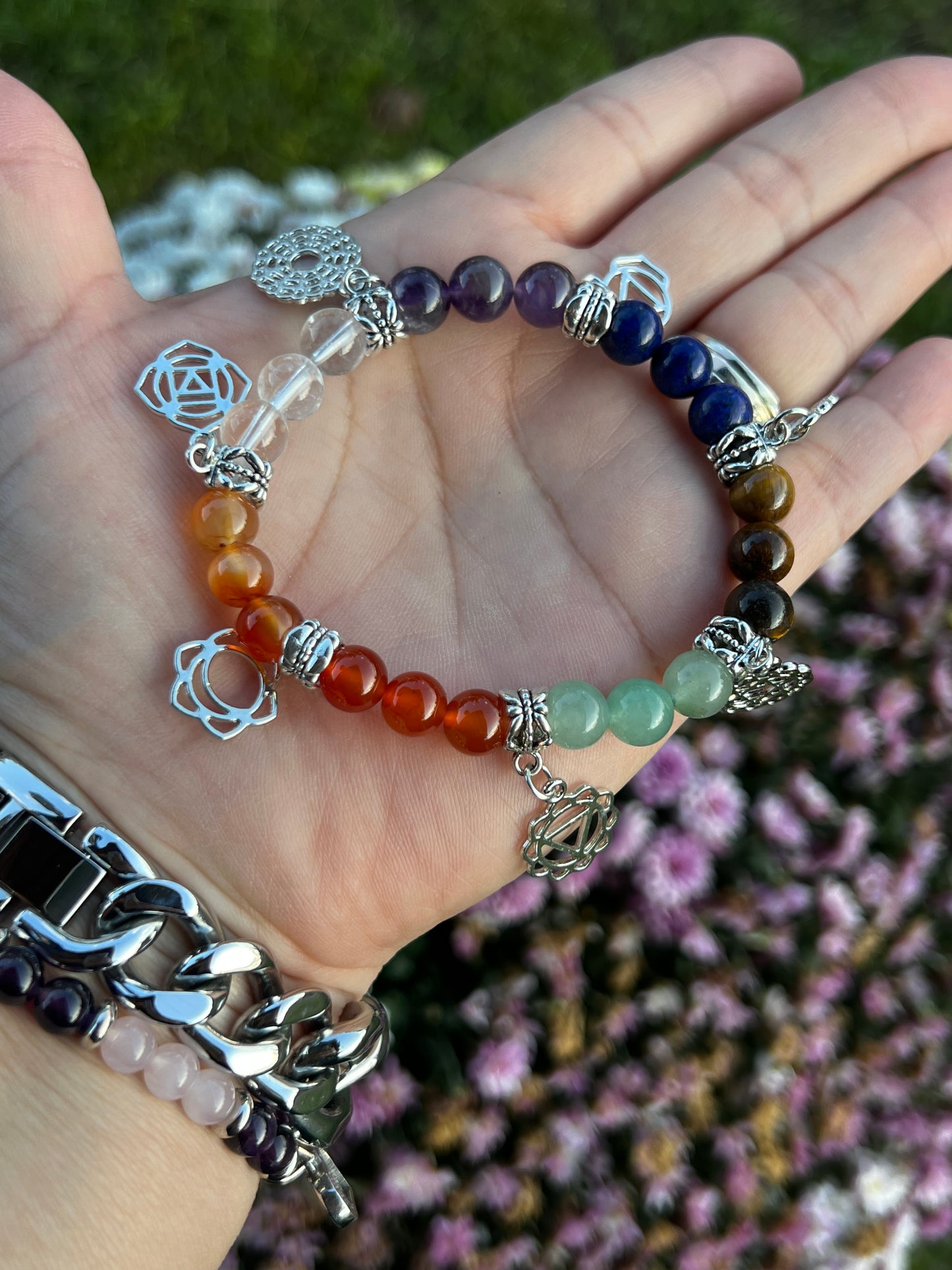 Chakra charm bracelet