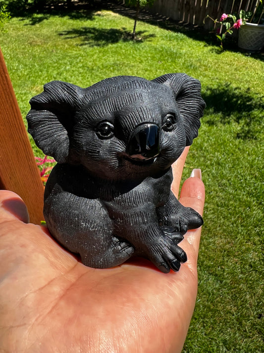 Black obsidian koala